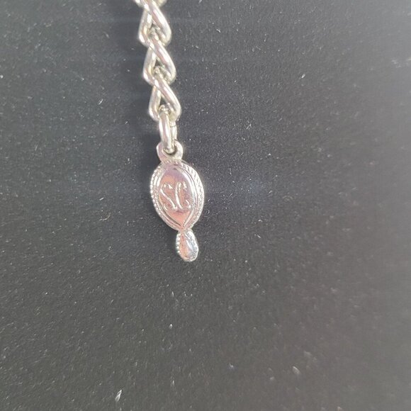 Vintage Sarah Coventry Swan Pendant Rhinestones Silver Classic Elegant Necklace - Picture 4 of 7